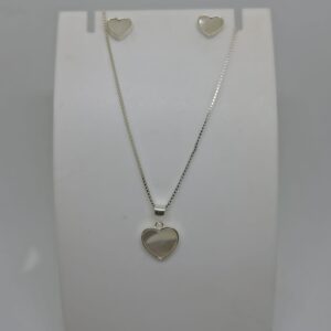 Conjunto Coração Madre Pérola 45cm