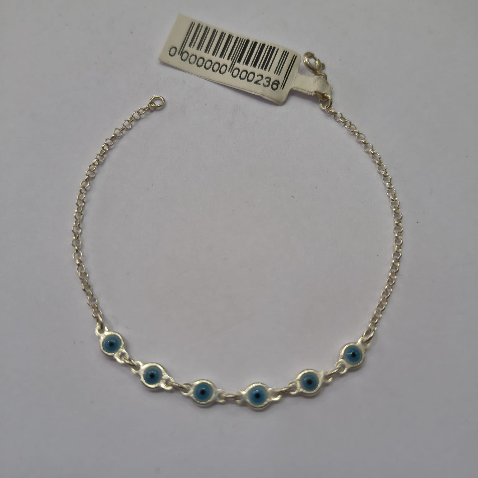 Pulseira Feminina Prata pedras azul sintética