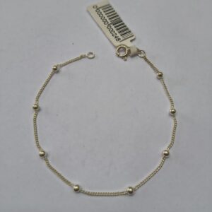 Pulseira Feminina Prata 925 Bolinhas P