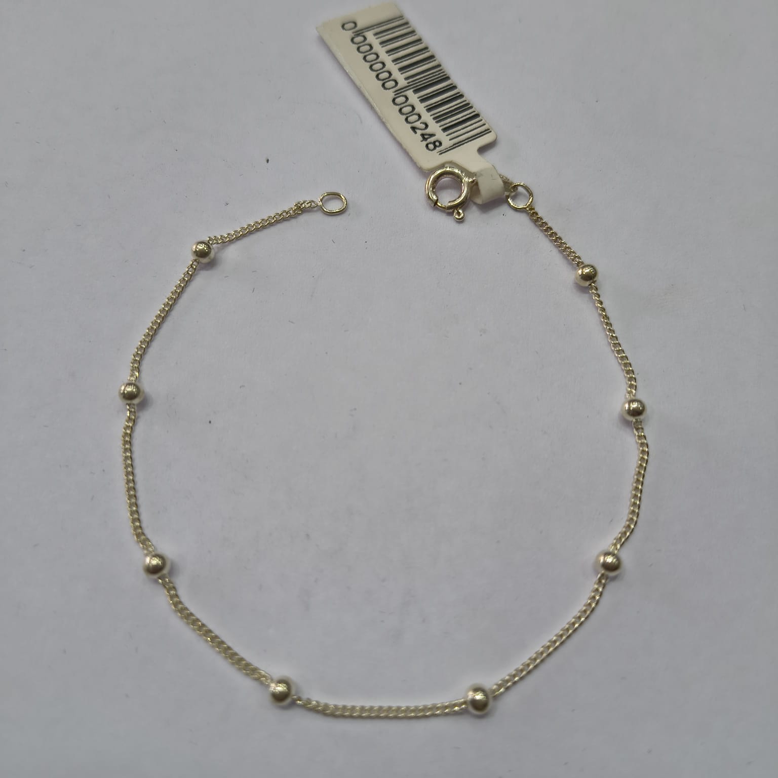 Pulseira Feminina Prata 925 Bolinhas P