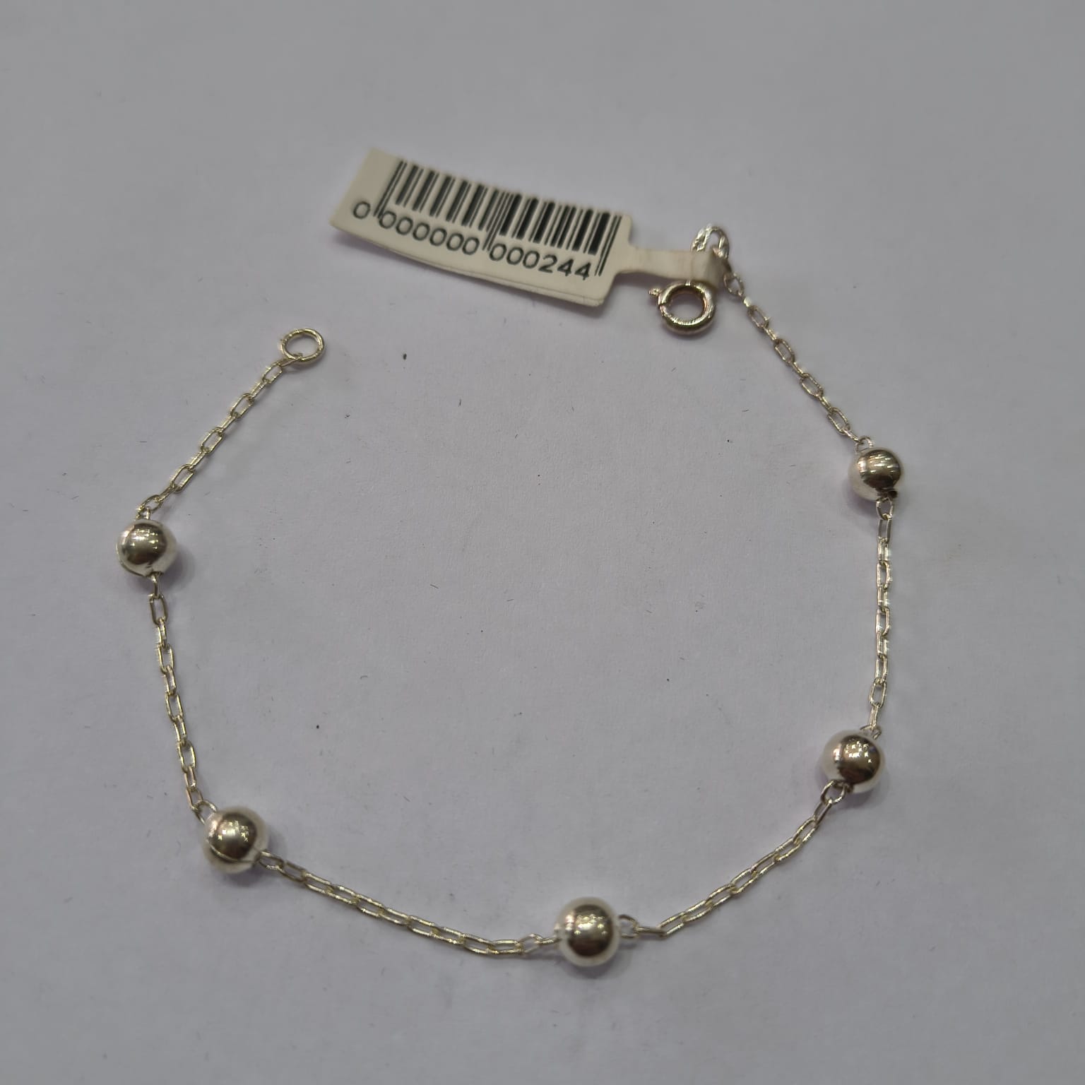 Pulseira Feminina Prata 925 Bolinhas G