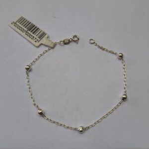 Pulseira Feminina Prata 925 Bolinhas M