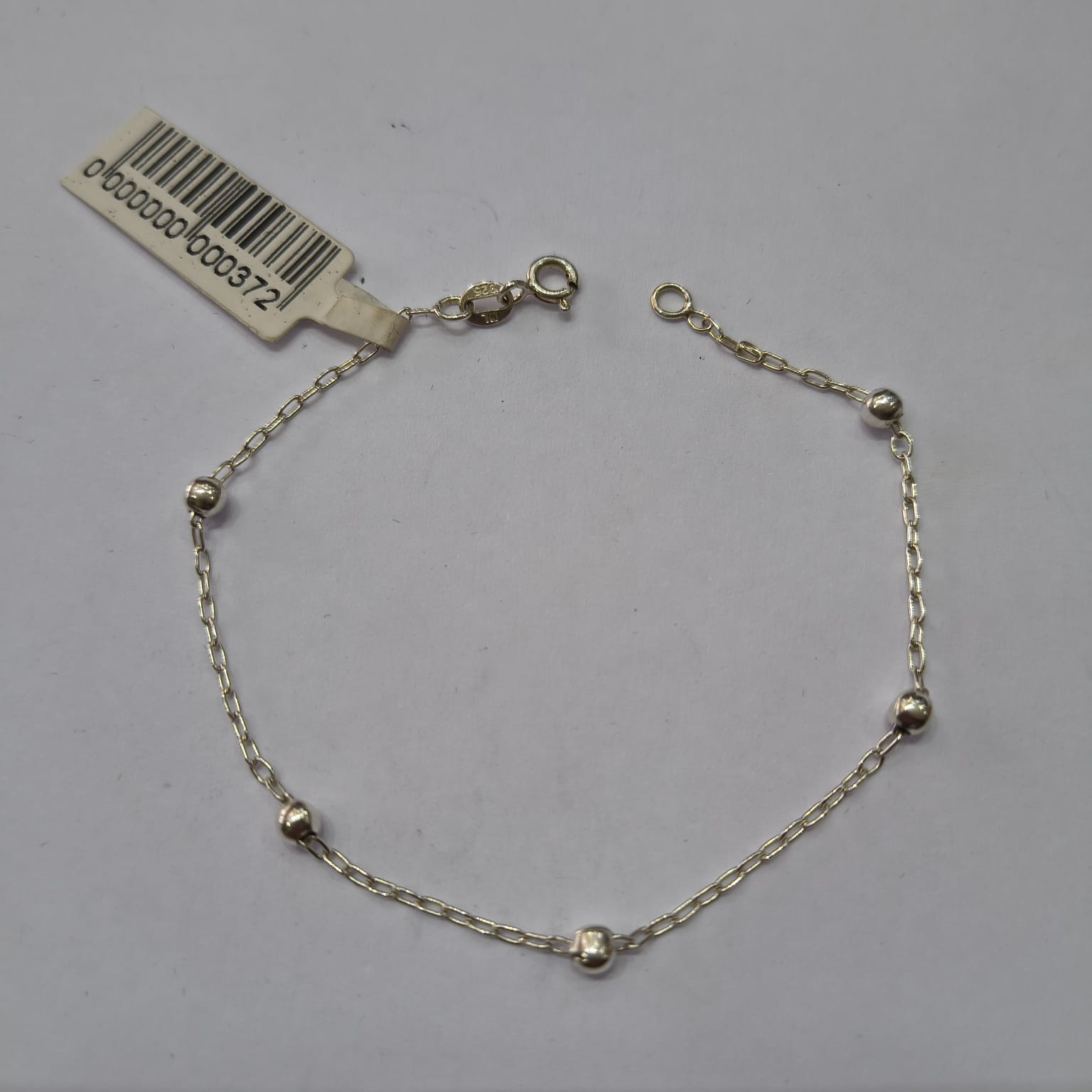 Pulseira Feminina Prata 925 Bolinhas M