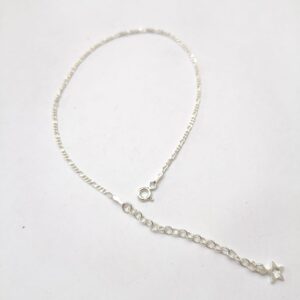 Tornozeleira Prata 925 pingente estrela
