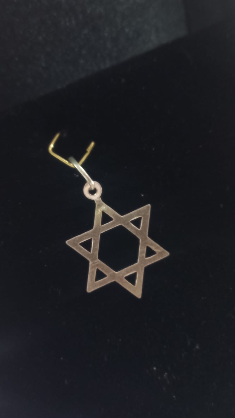 Pingente Prata estrela de Davi Vazada