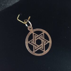 Pingente Prata estrela de Davi e Círculo