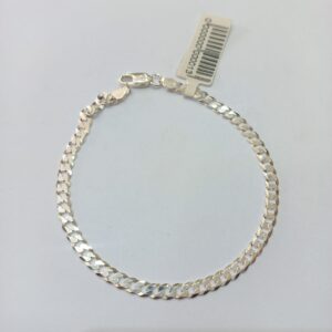 Pulseira Prata Masculina grumet 4mm