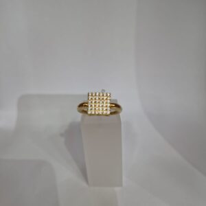 Anel Quadrado com Strass