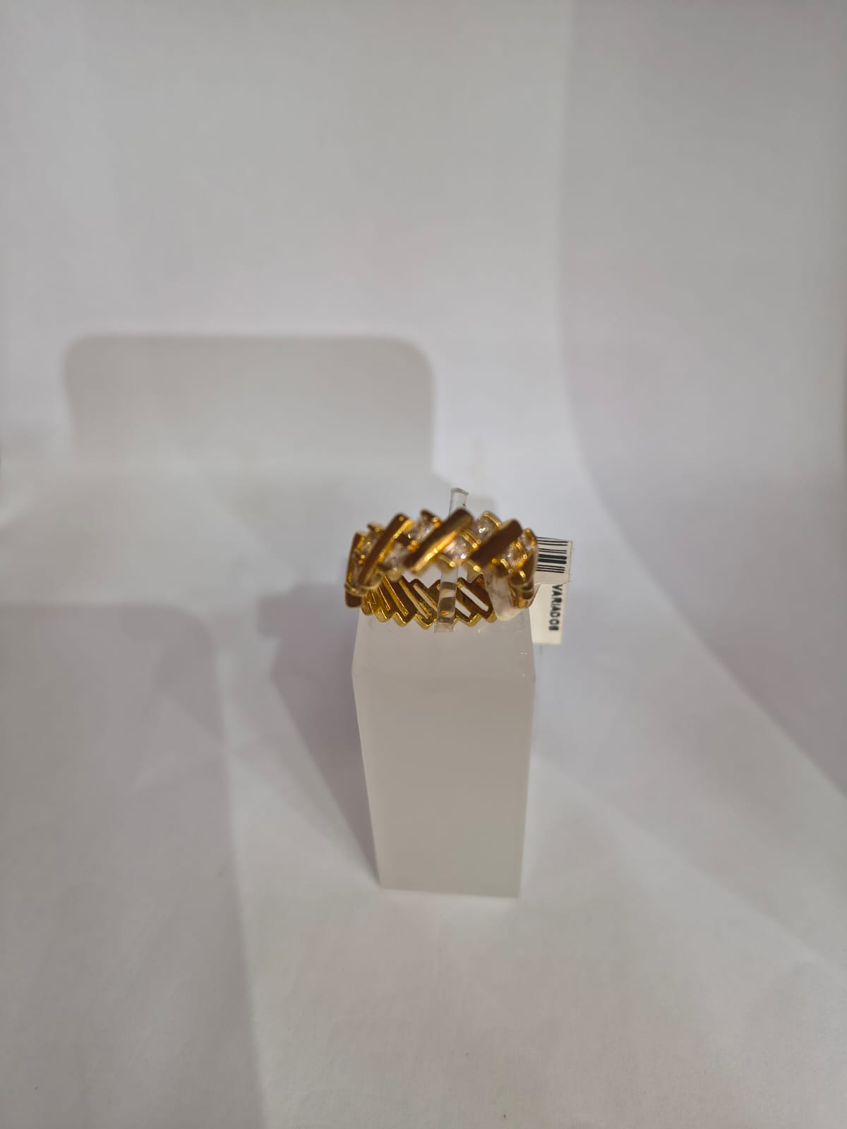 Anel Cruzado com Strass