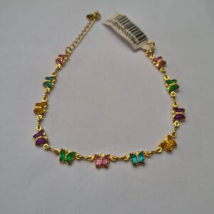 Pulseira Feminina Borboletas Zircônias