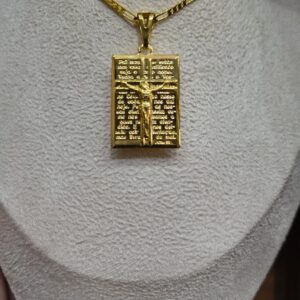 Medalha Placa com Jesus 3cm