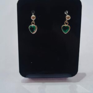 Brinco Coração Zircônia Tarraxa Baby