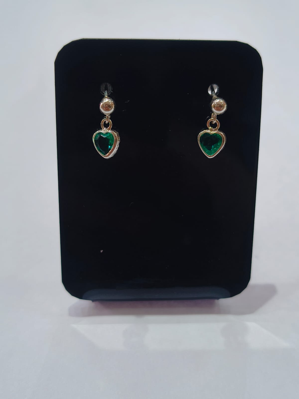 Brinco Coração Zircônia Tarraxa Baby