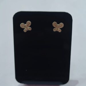 Brinco Borboleta com Zircônia Tarraxa Baby