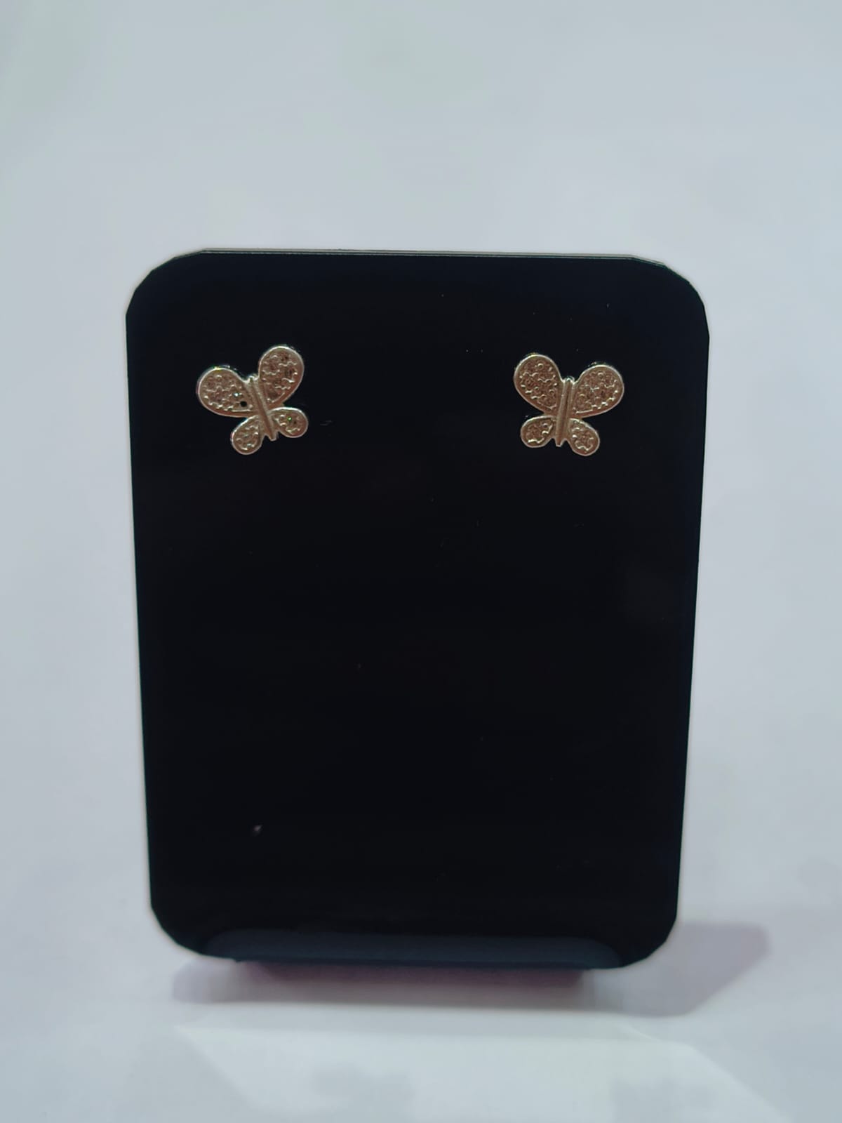 Brinco Borboleta com Zircônia Tarraxa Baby