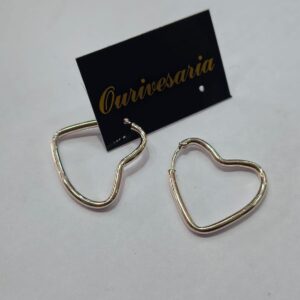 Brinco Argola Coração 2cm