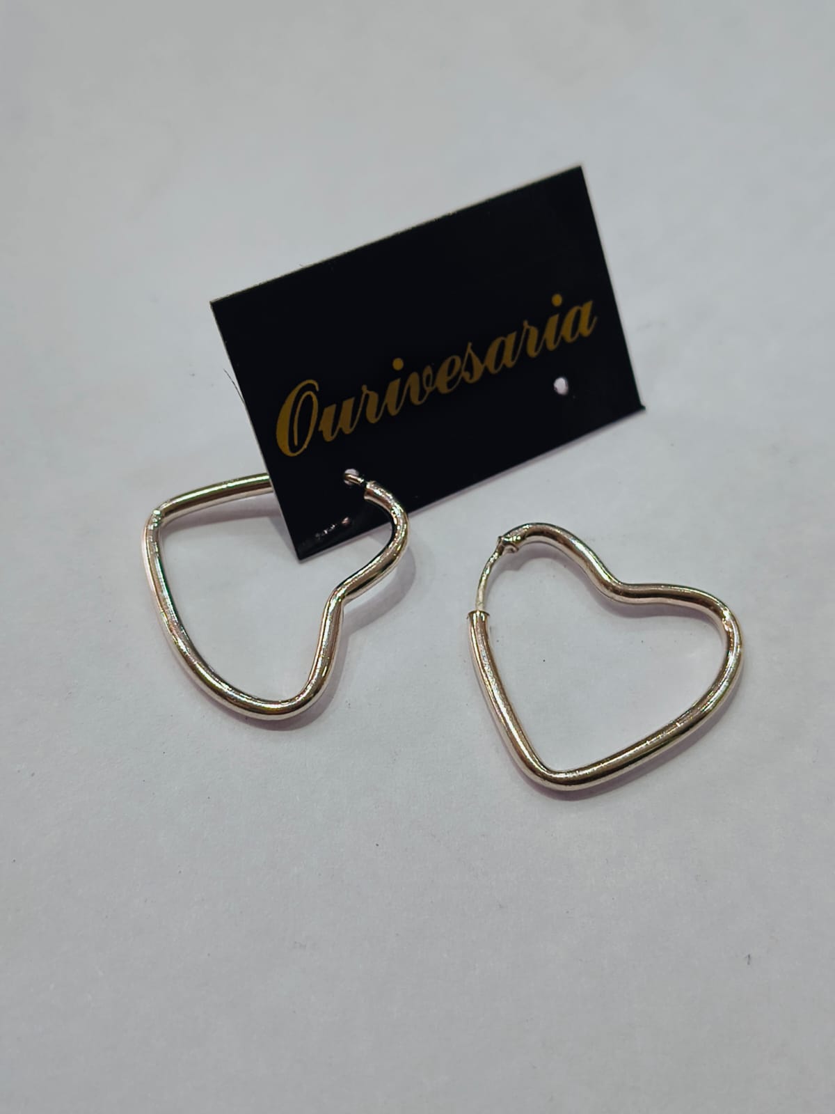 Brinco Argola Coração 2cm