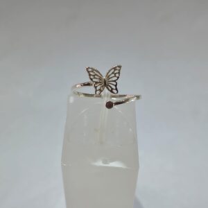 Anel Ajustável Borboleta e Zircônia